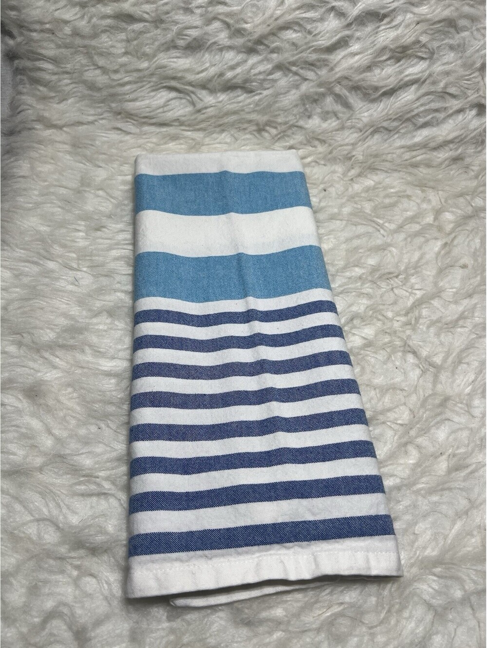 blue and white striped kitchen tea towel by the brand Urban Villa